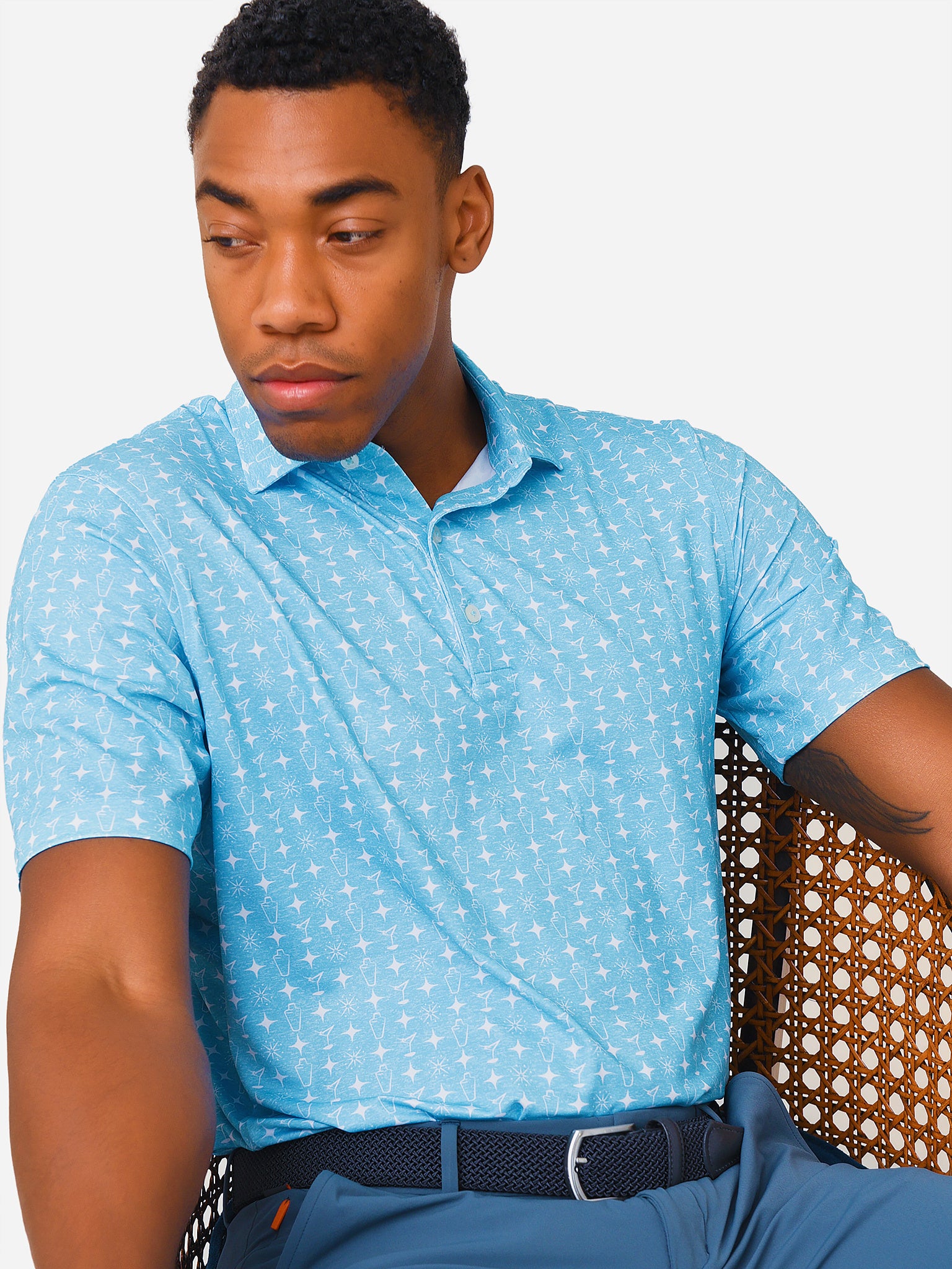 Johnnie-O Men's Shaker Polo - Saint Bernard