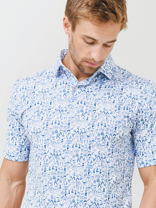 Johnnie-O Men's The Tailgater Printed Polo