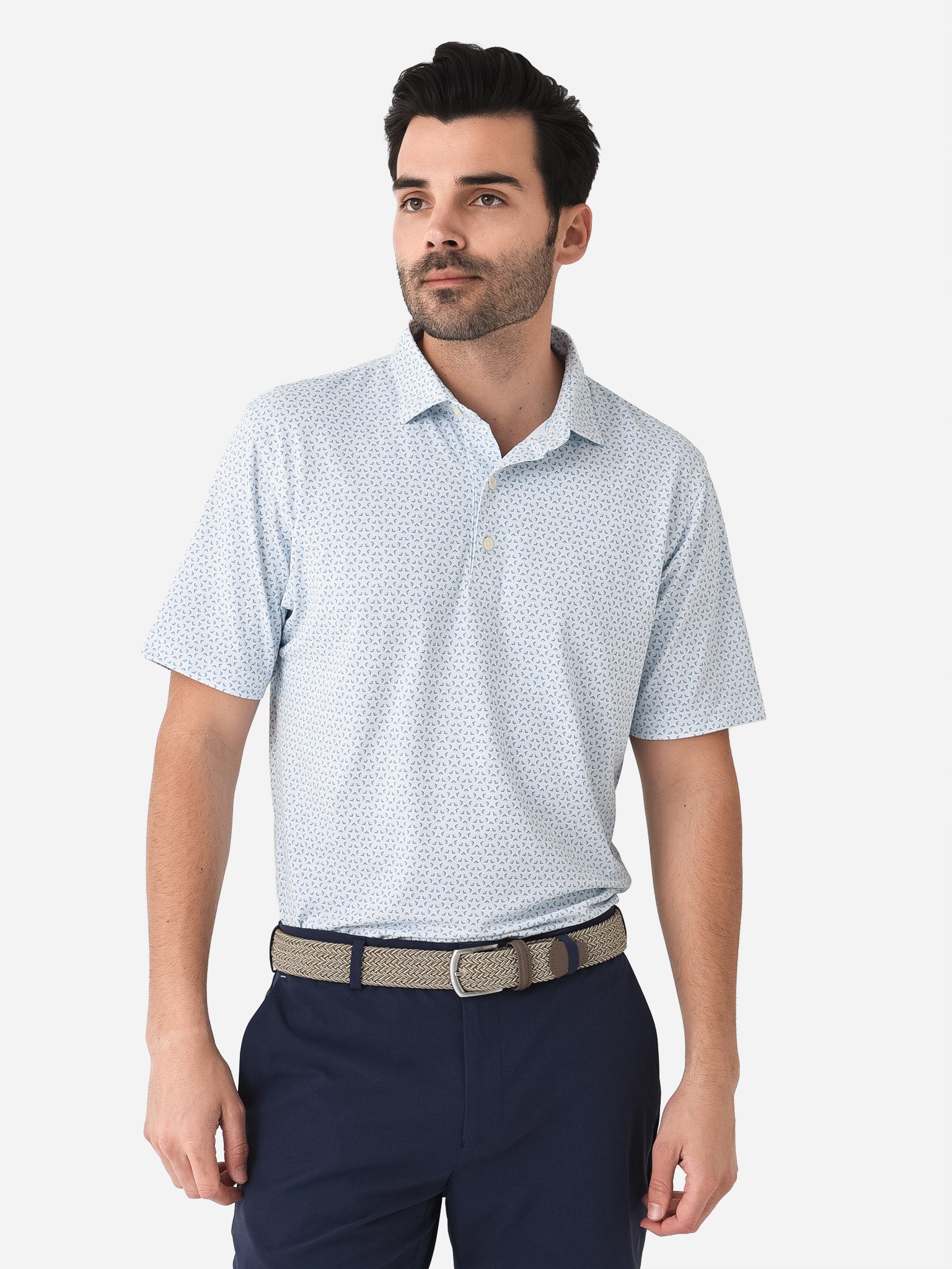 Johnnie-O Men's Tatum Prep-Formance Printed Polo - Saint Bernard