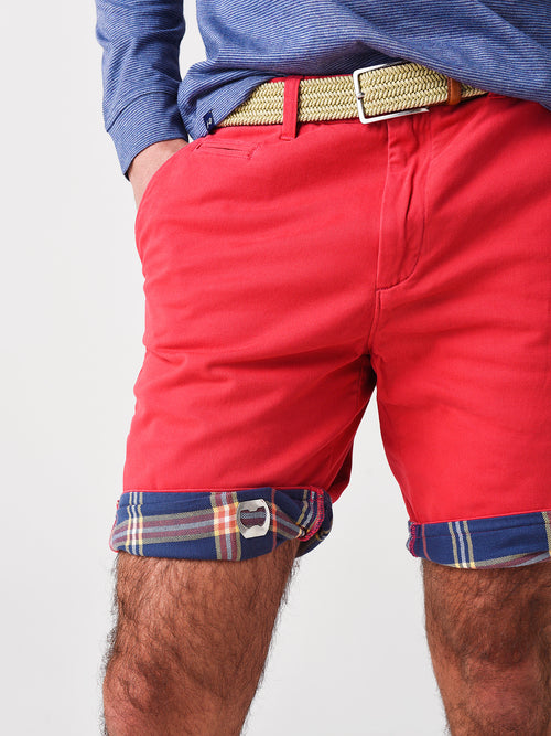 Johnnie-O Men's Tailgater Flannel Lined Shorts w/ Bottle Opener