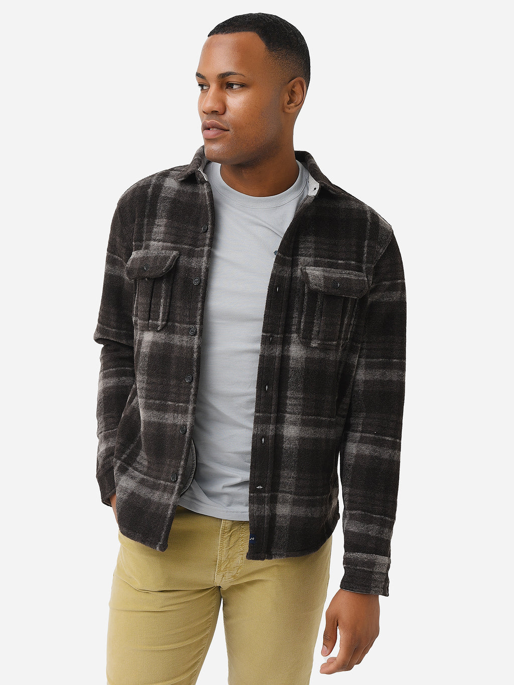 Johnnie-O Men's Stalone Fleece Shirt Jacket - Saint Bernard
