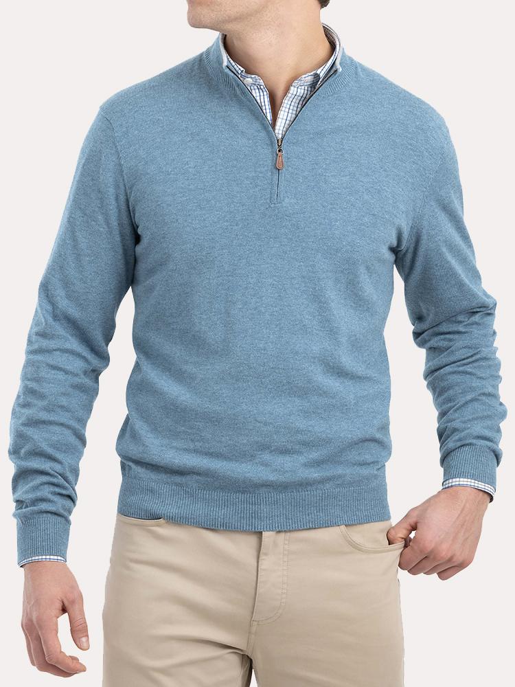 Johnnie-O Men's Bailey Quarter-Zip Pullover Sweater - Saint Bernard