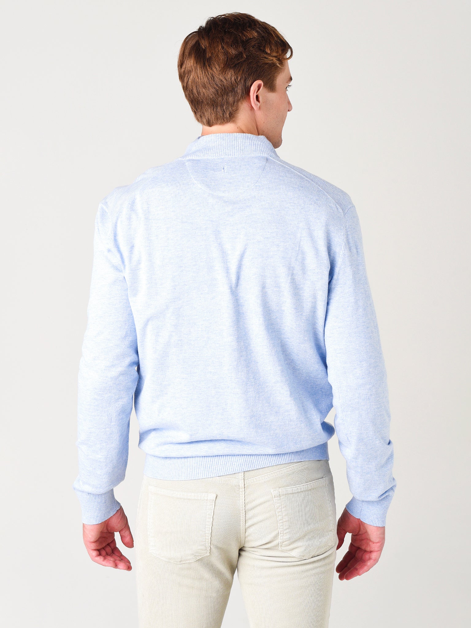 Pull pull homme JOHNNIE-O bleu gris 1/4 zip taille XXL Pull pull homme JOHNNIE-O bleu gris 1/4 zip taille XXL
