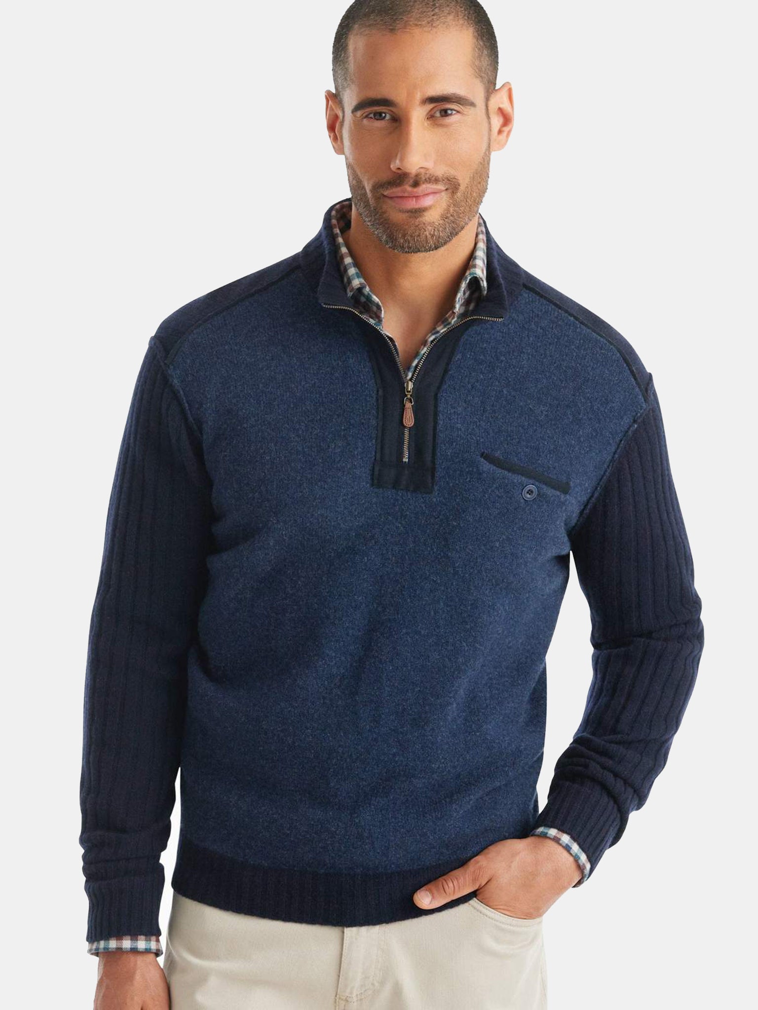 Johnnie-O Men's Hugh 1/4 Zip Sweater - Saint Bernard