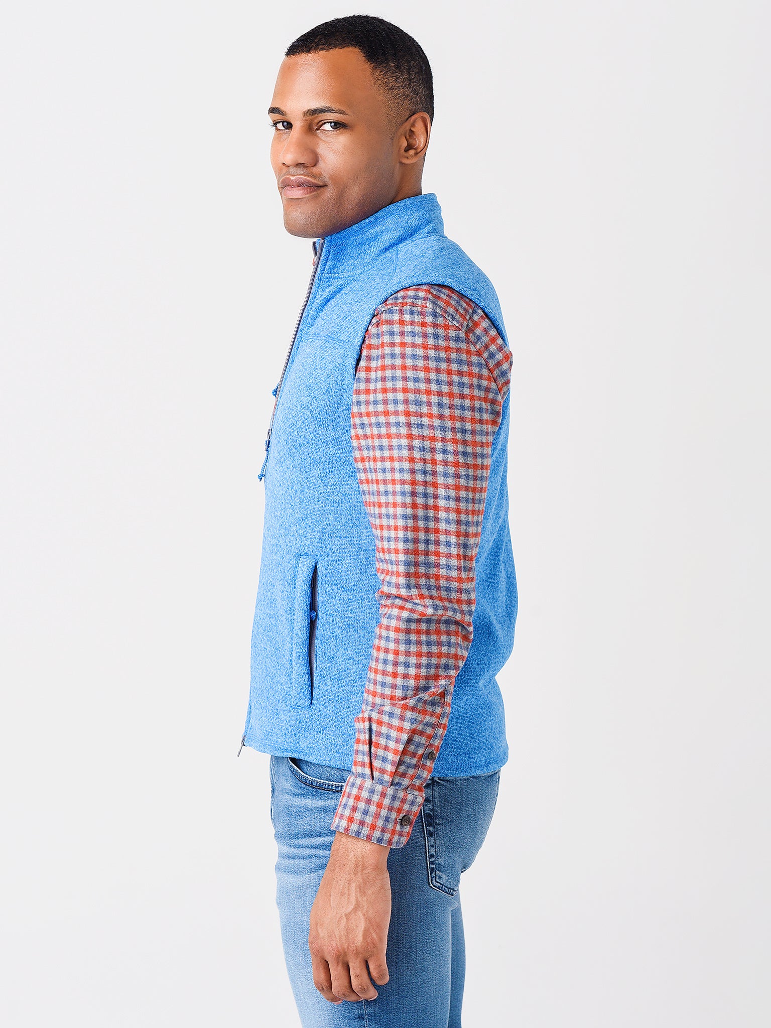 Johnnie-O Wes Zip Front Vest | $138.00 | Saint Bernard