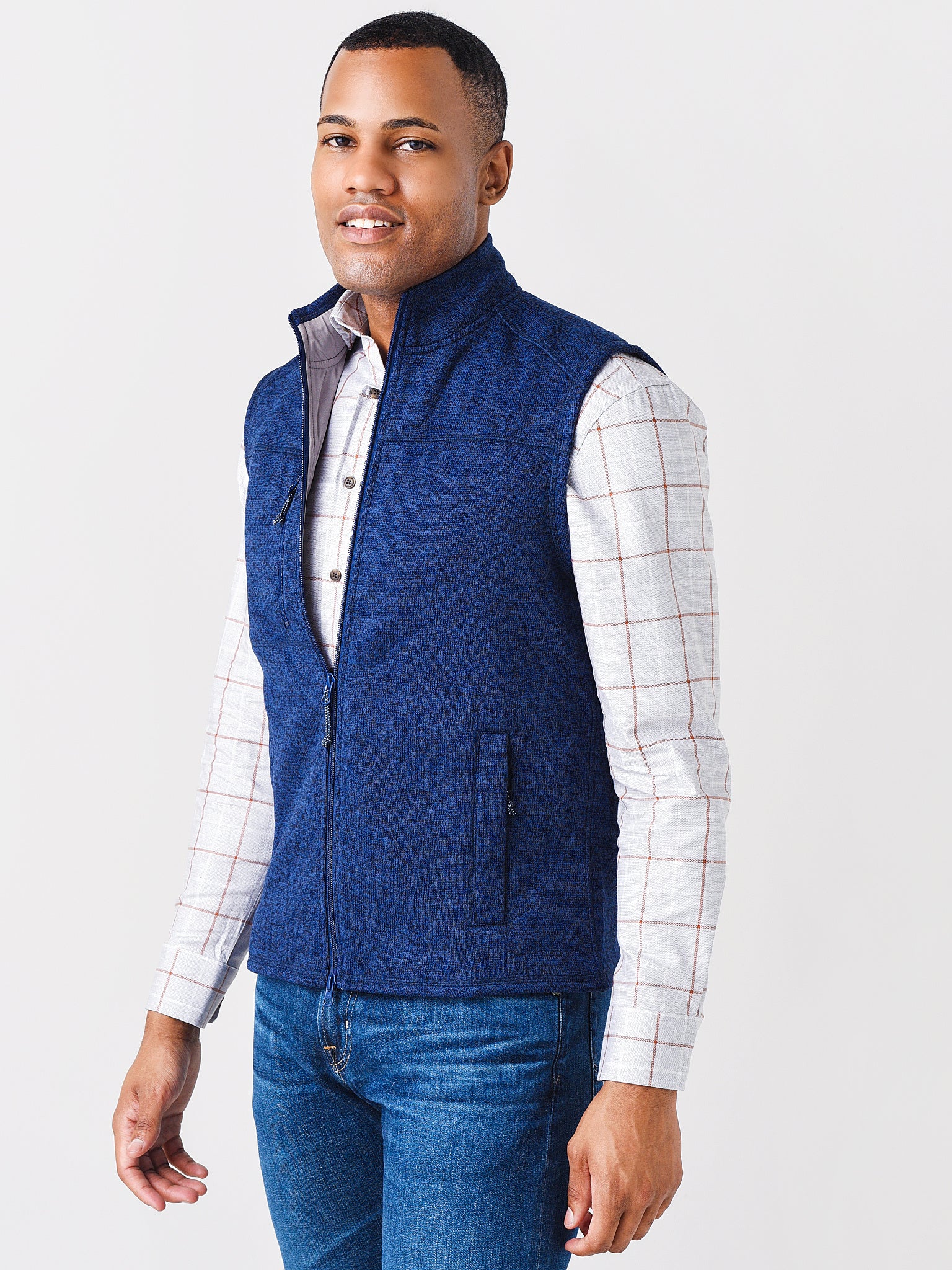 Johnnie-O Wes Zip Front Vest - Saint Bernard
