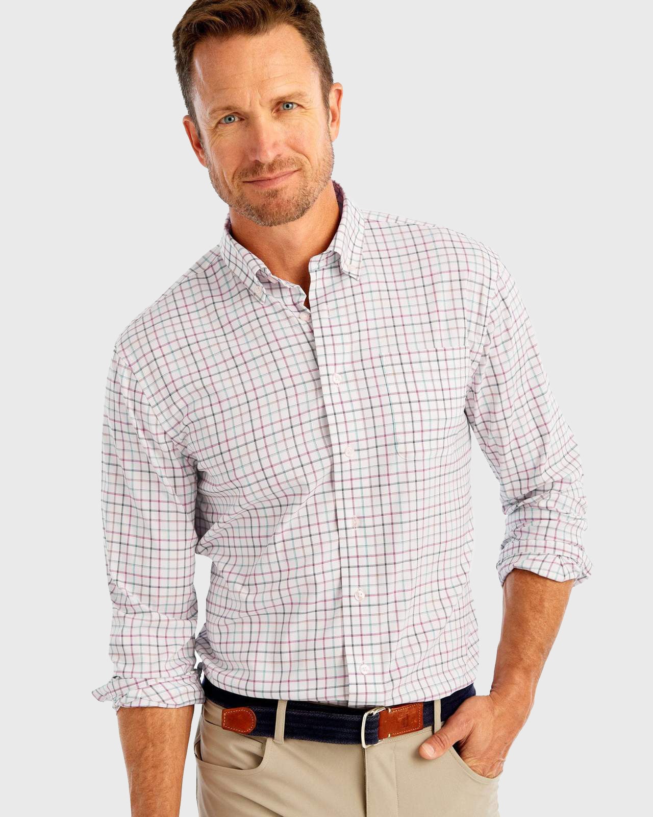 Johnnie-O Men's Drew Prep-Formance Button-Down Shirt - Saint Bernard