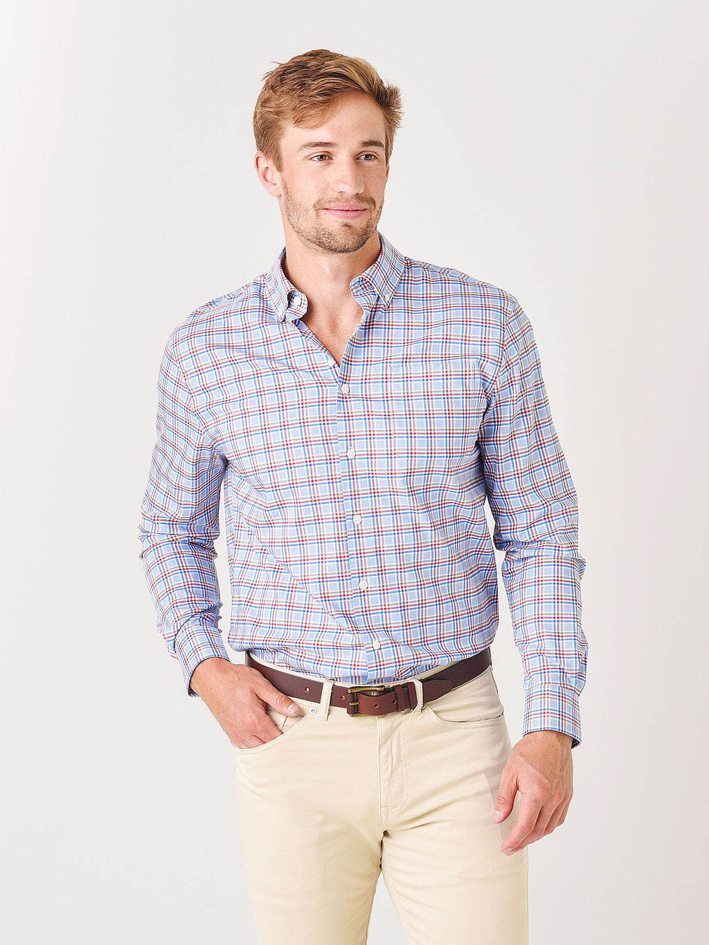 Johnnie-O Men's Kellen Prep-Formance Button-Down Shirt - Saint Bernard