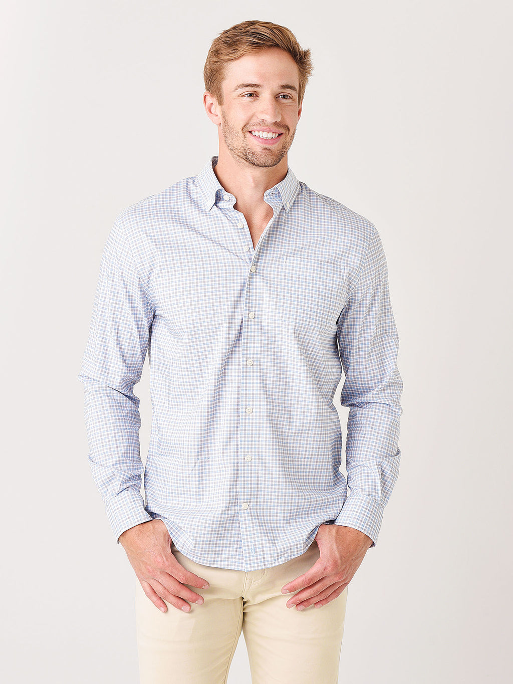 Johnnie-O Men's George Prep-Formance Button-Down Shirt - Saint Bernard