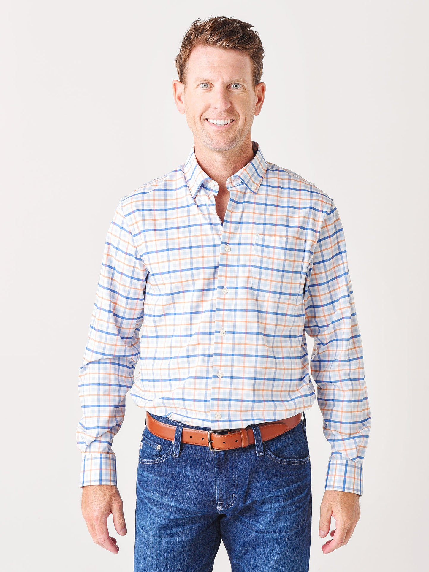 Johnnie-O Men's McCoy Prep-Formance Button Down Shirt - Saint Bernard