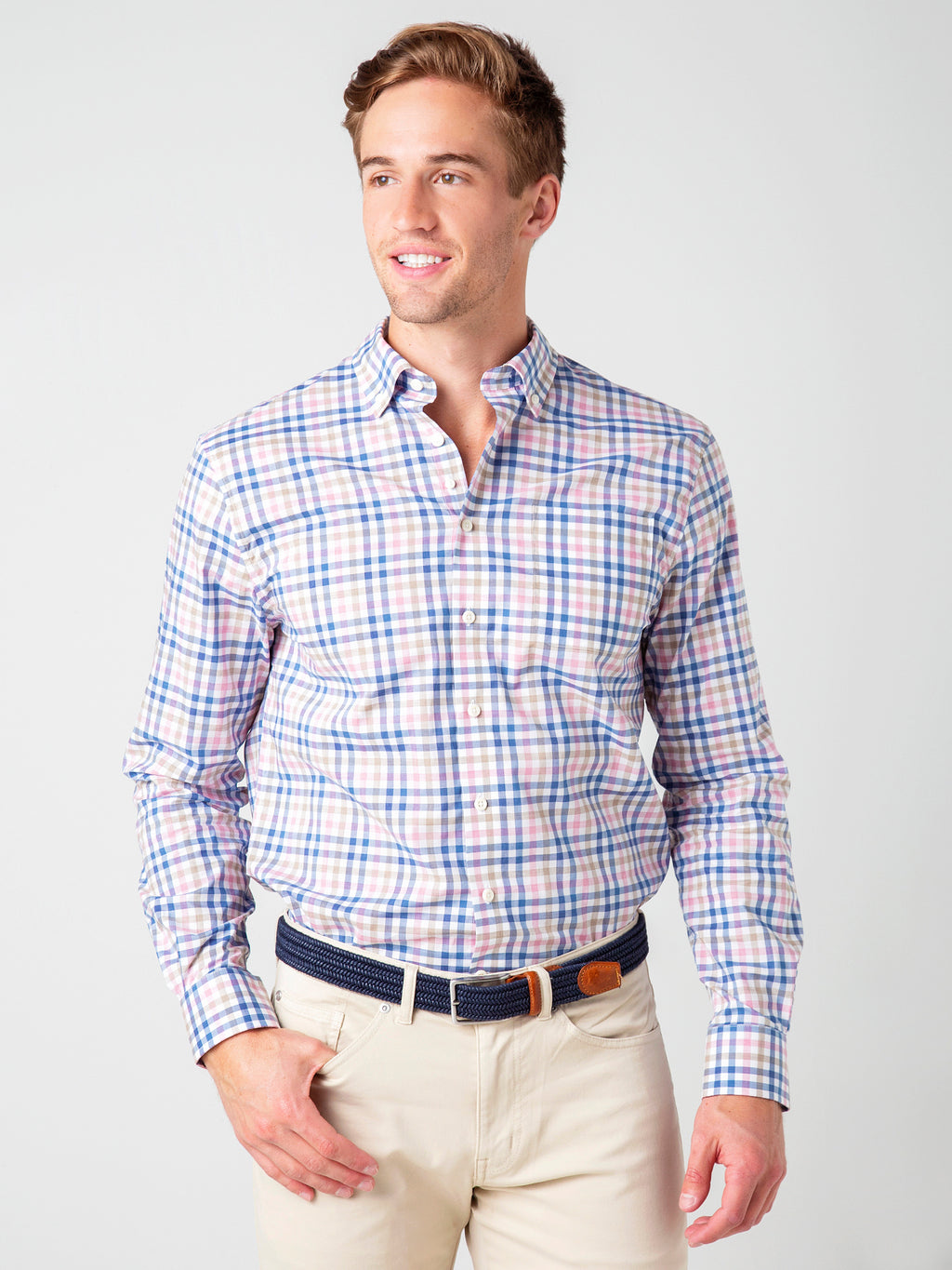 Johnnie-O Men's Caiden Prep-Formance Button-Down Shirt - Saint Bernard