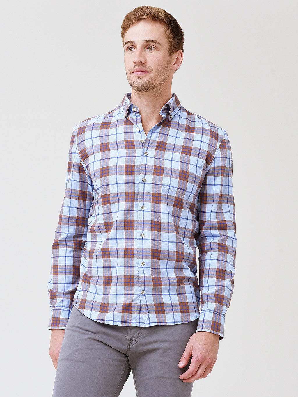 Johnnie-O Men's Wilber Hangin' Out Button-Down Shirt - Saint Bernard