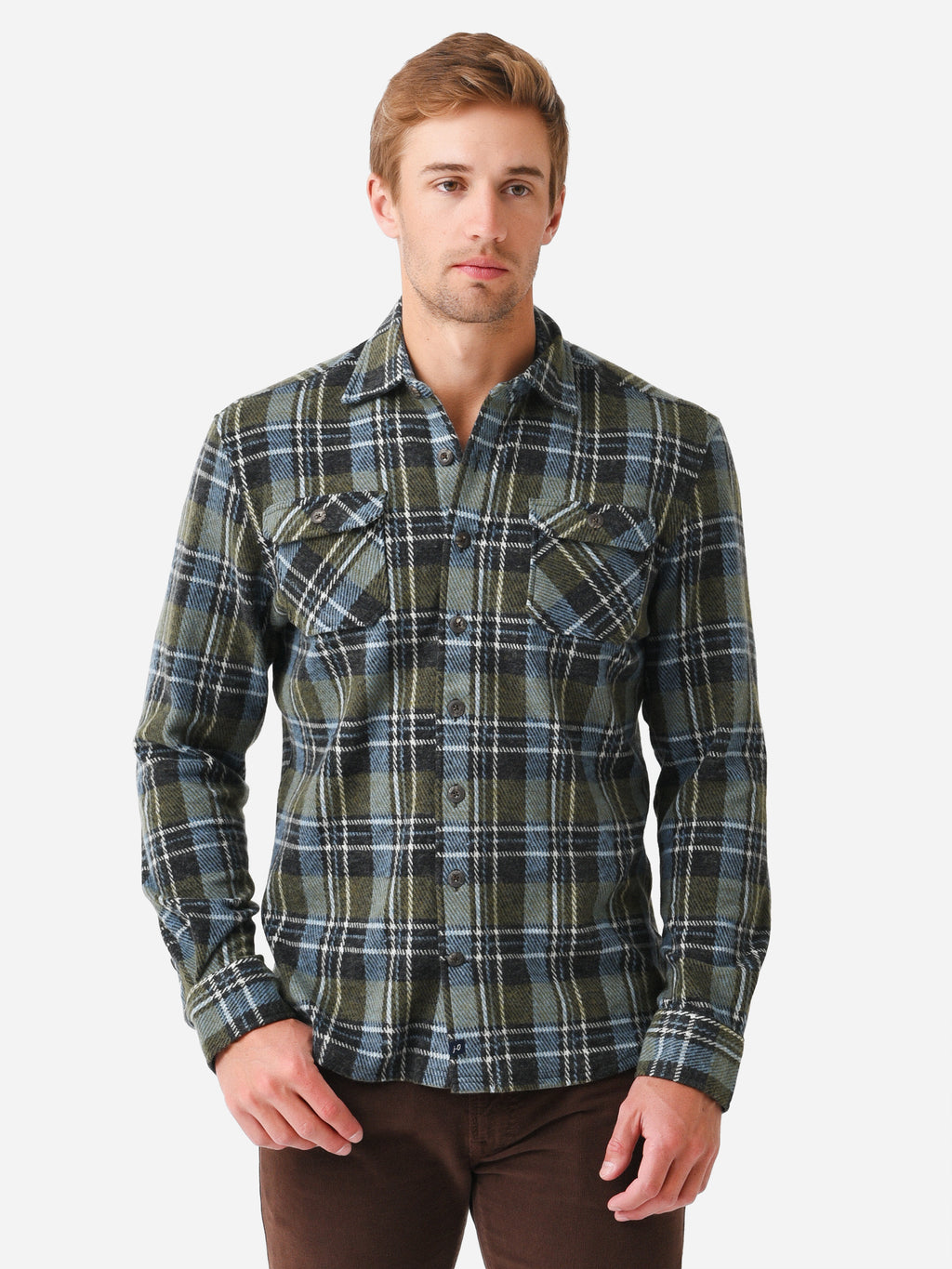 Johnnie-O Men's Niko Top Shelf Flannel Lodge Shirt - Saint Bernard