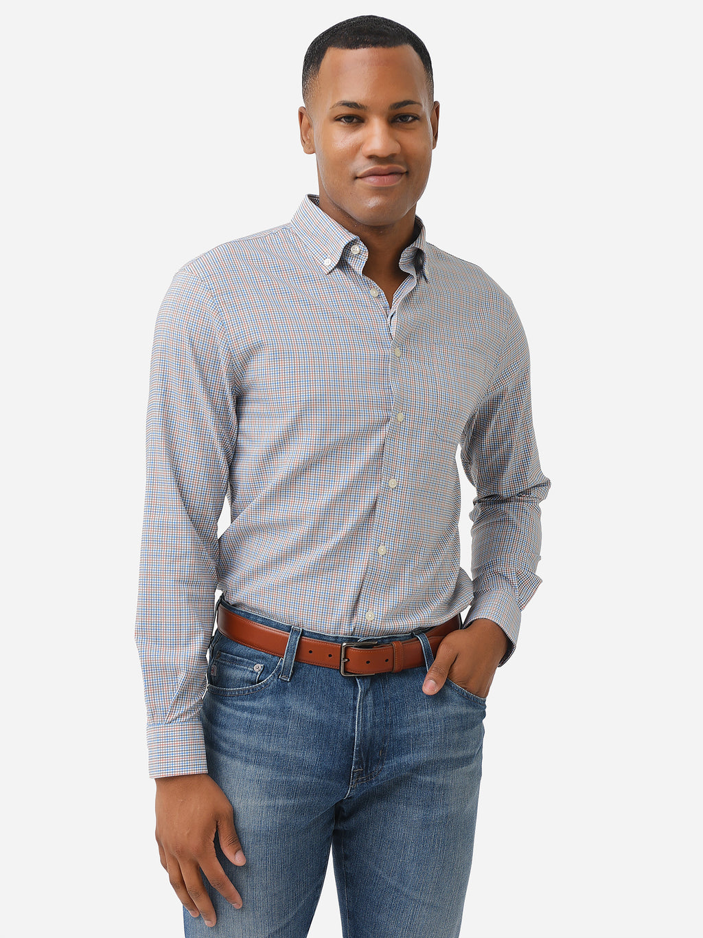 Johnnie-O Men's Asheville Prep-Formance Button-Down Shirt - Saint Bernard
