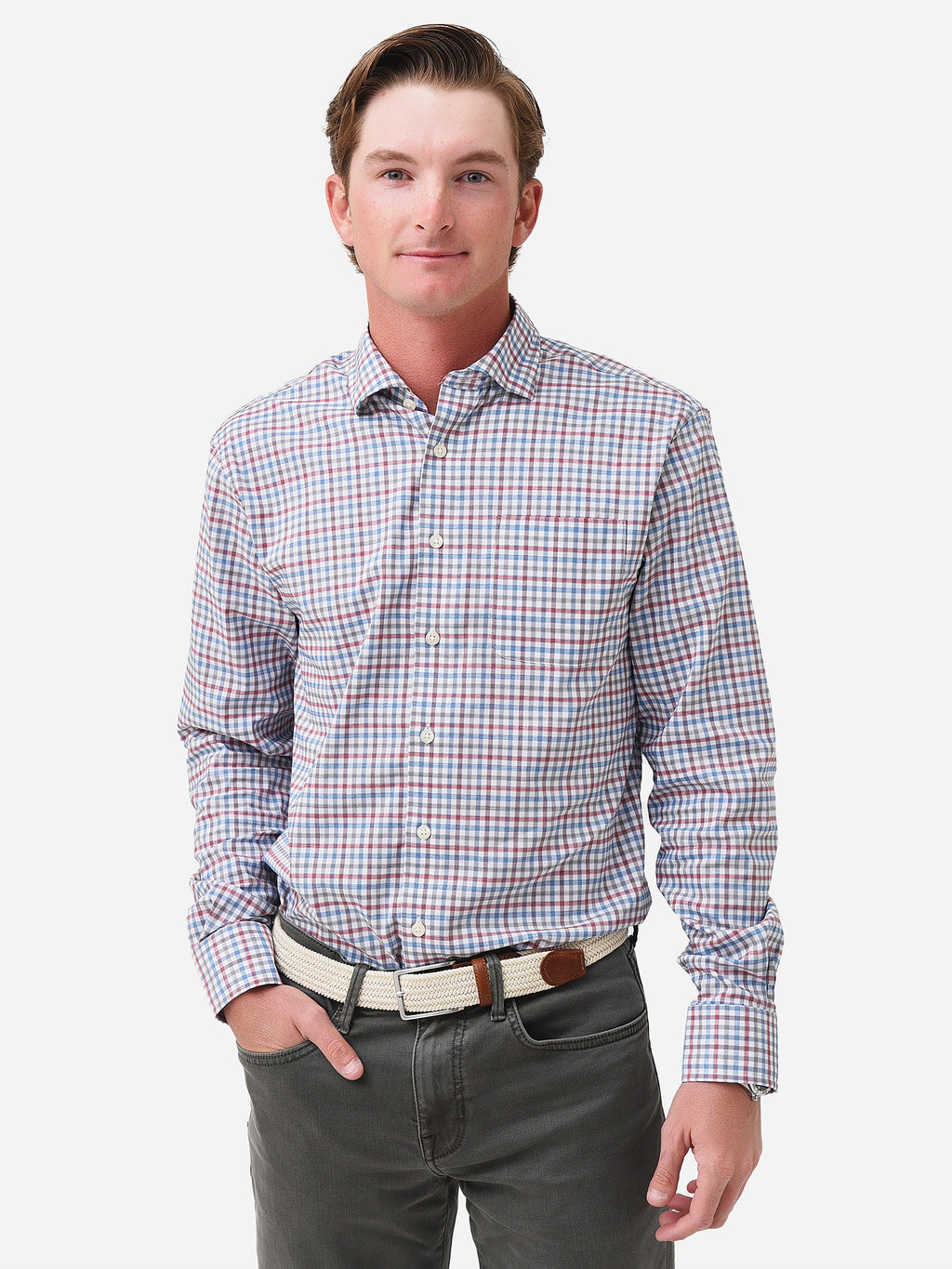 Johnnie-O Men's Shelby Prep-Formance Button-Down Shirt - Saint Bernard
