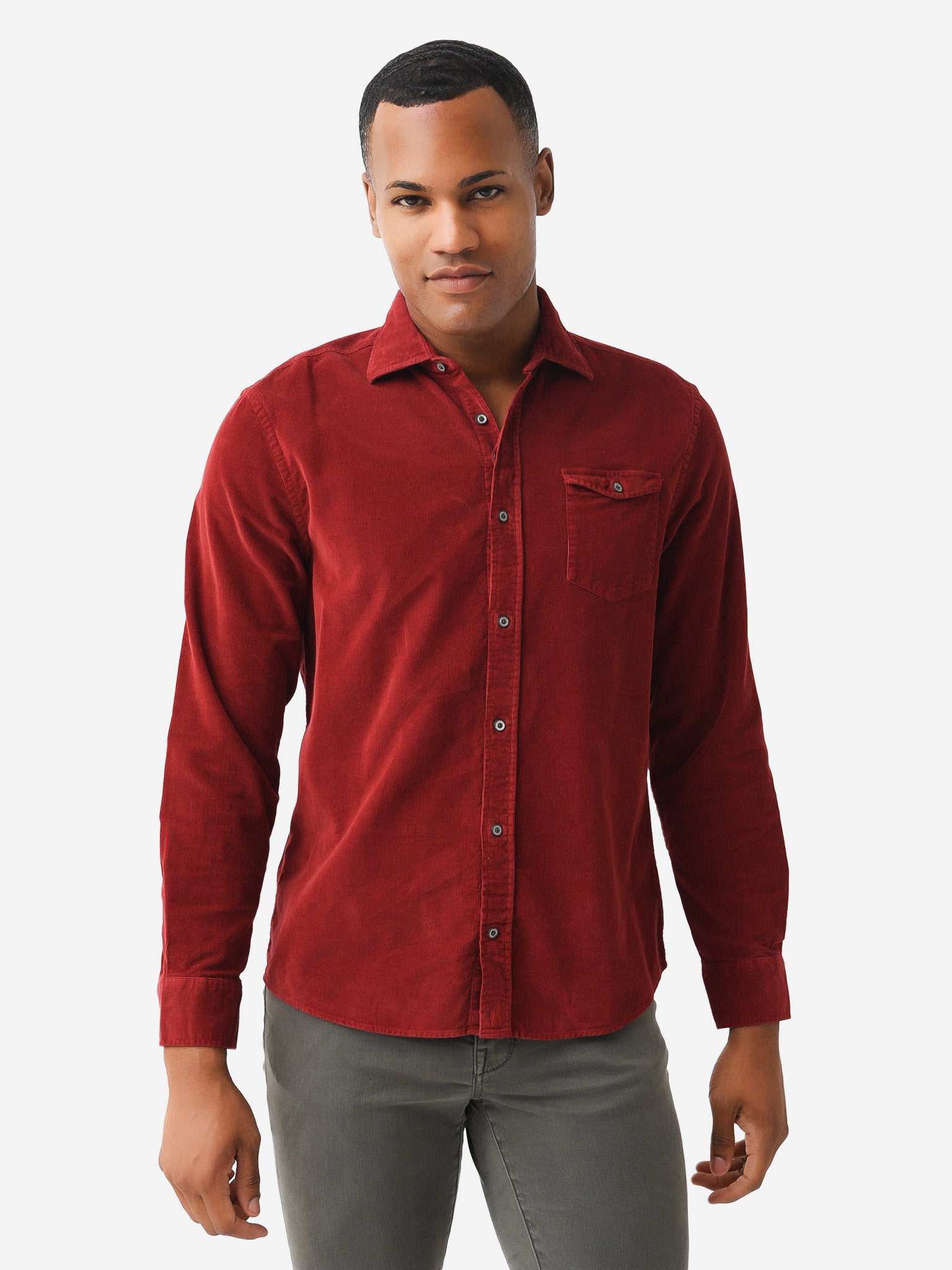 Johnnie-O Men's Kodiak Hangin' Out Corduroy Shirt - Saint Bernard