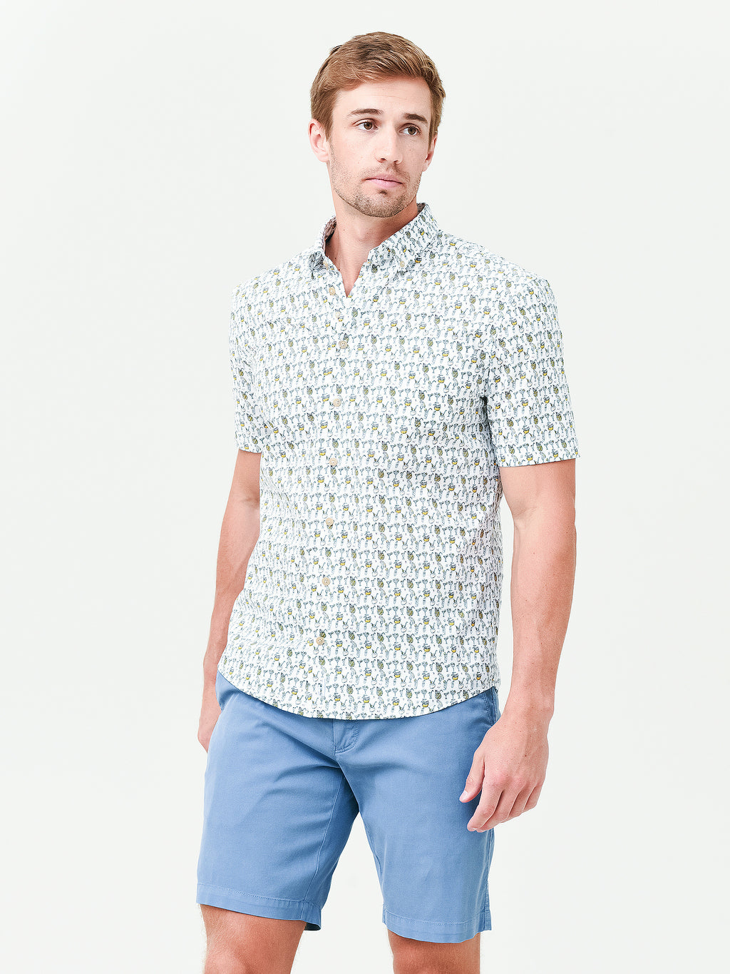 Johnnie-O Men's Barkley Hangin' Out Button-Down Shirt - Saint Bernard