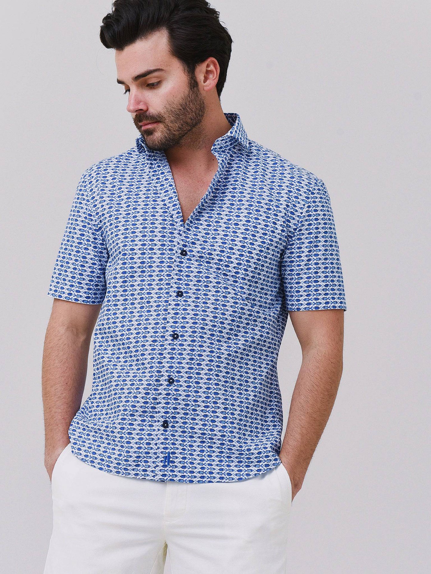 Johnnie-O Men's Arie Hangin' Out Button-Down Shirt - Saint Bernard