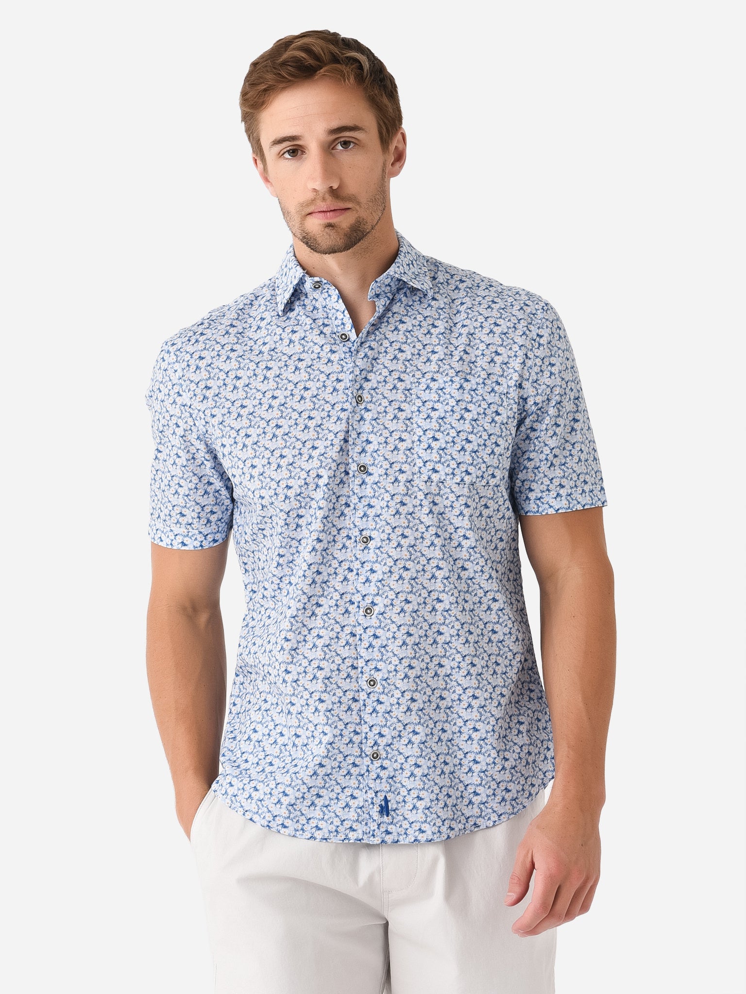 Johnnie-O Men's Hall Hangin' Out Button-Down Shirt - Saint Bernard