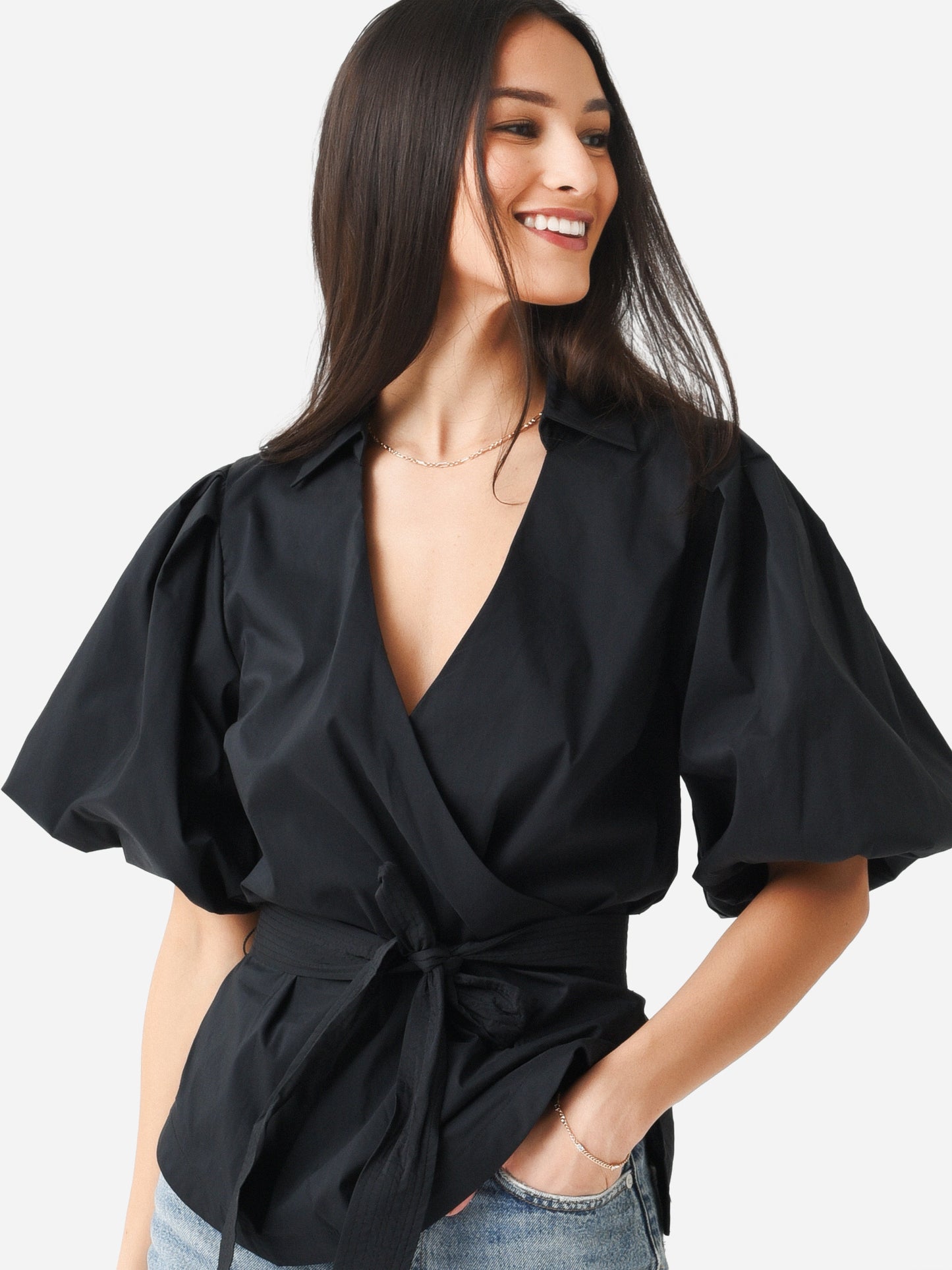 Simkhai Women's Waverly Wrap Top - Saint Bernard