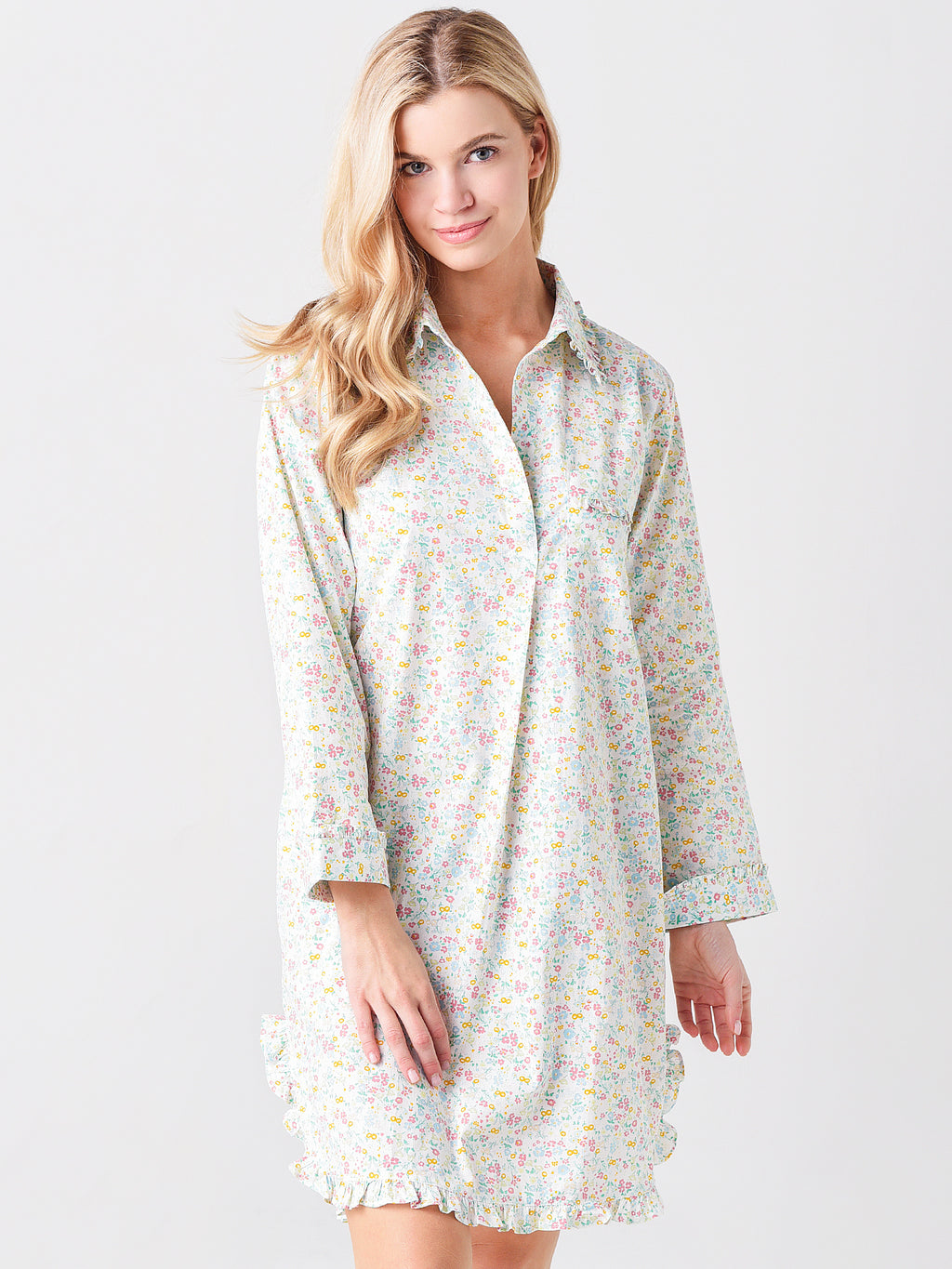 Lenora Women's Josie Ruffle Nightshirt - Saint Bernard