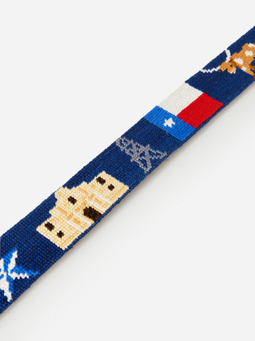 Smathers & Branson Boys' Texas Life Needlepoint Belt