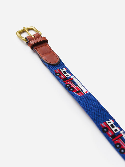 Smathers + Branson Boys' Fire Truck Needlepoint Belt