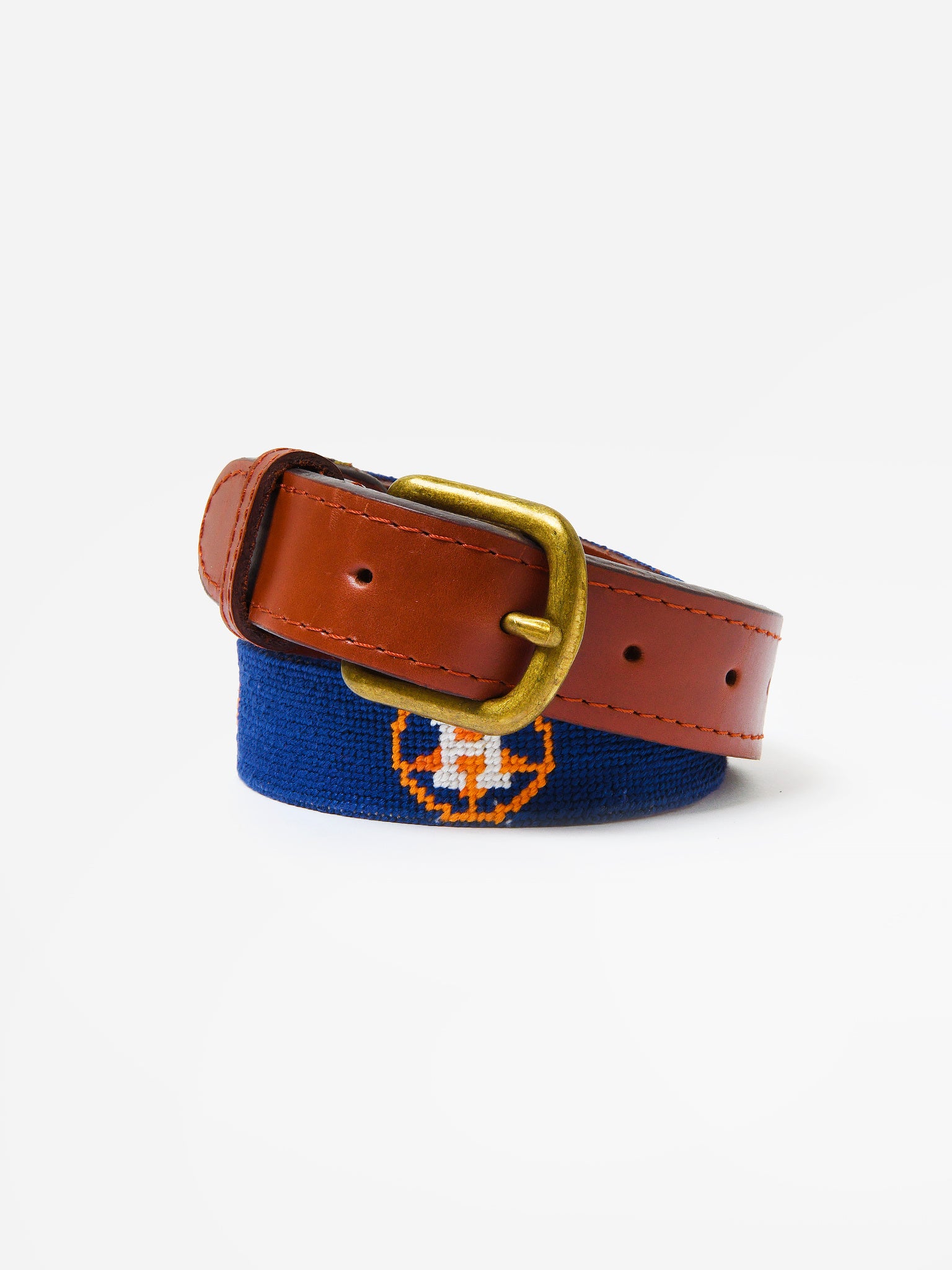 Smathers + Branson Boys' Houston Astros Needlepoint Belt - Saint Bernard