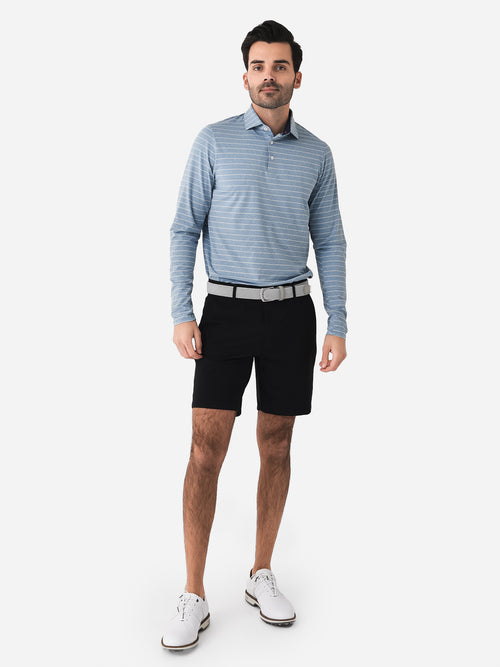 KJUS Men's Soren Mel Stripe Long Sleeve Polo