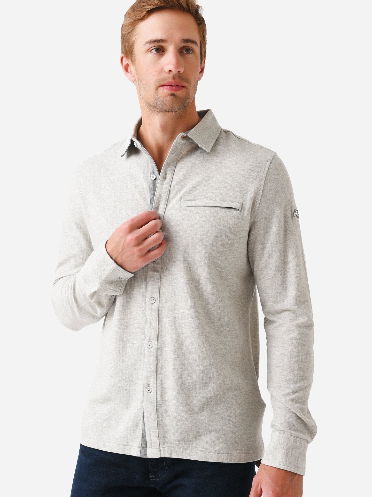 KJUS Men's Inverness Texture Shirt - Saint Bernard