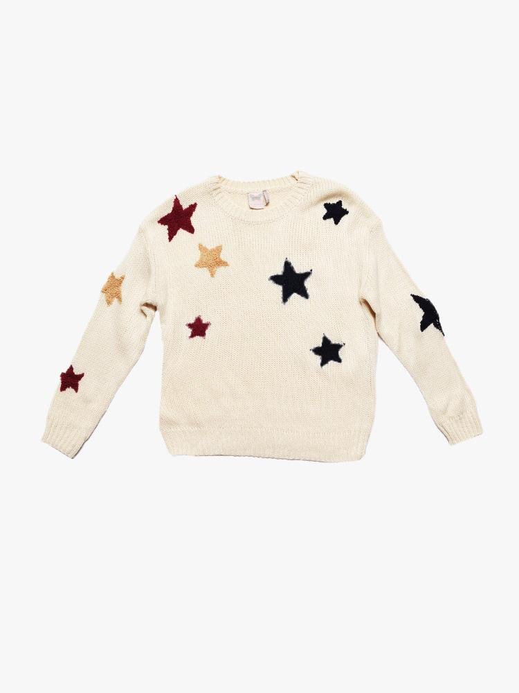 For All Seasons Star Knit Sweater - Saint Bernard