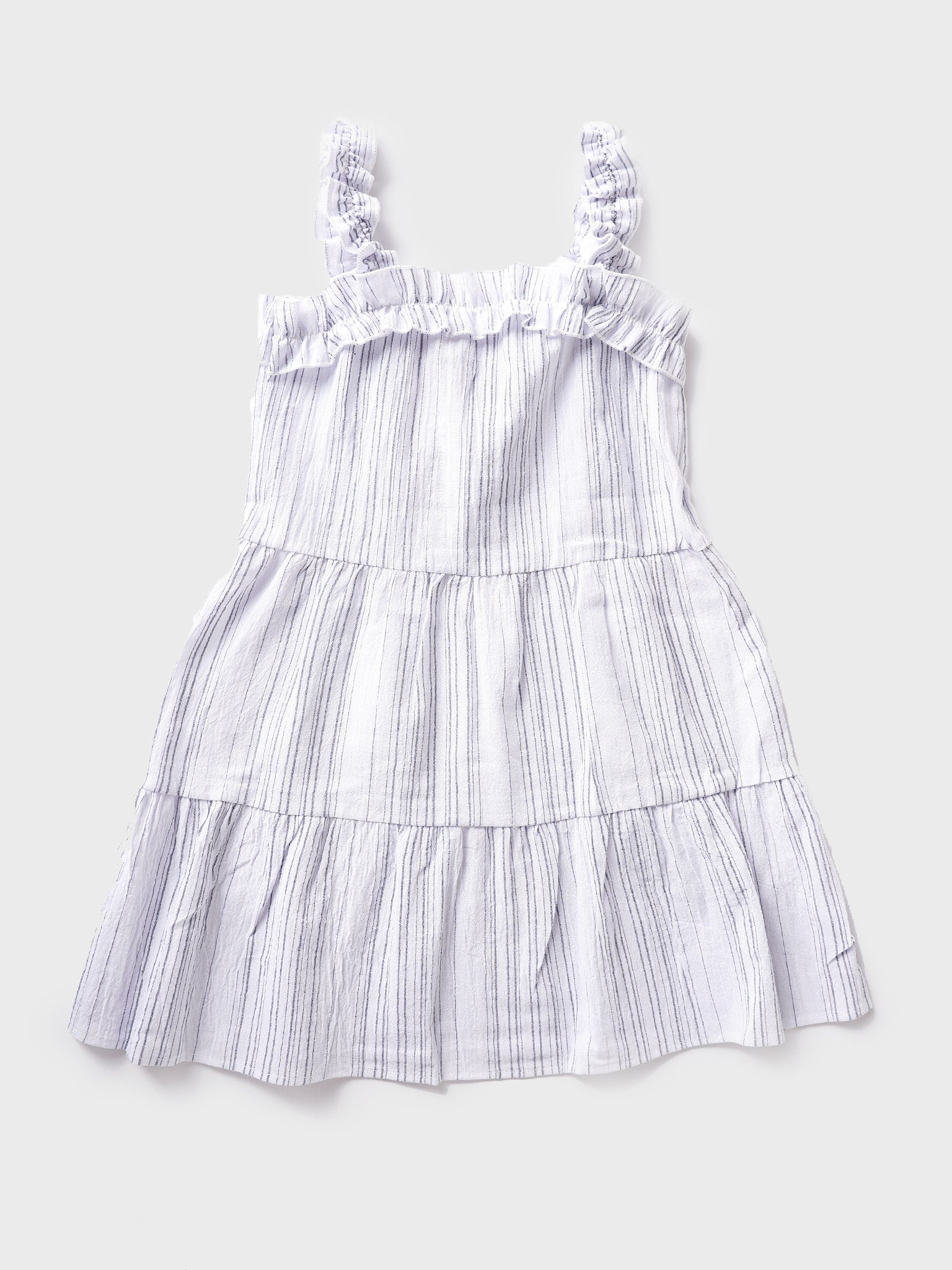 For All Seasons Girls' Stripe Tiered Dress - Saint Bernard
