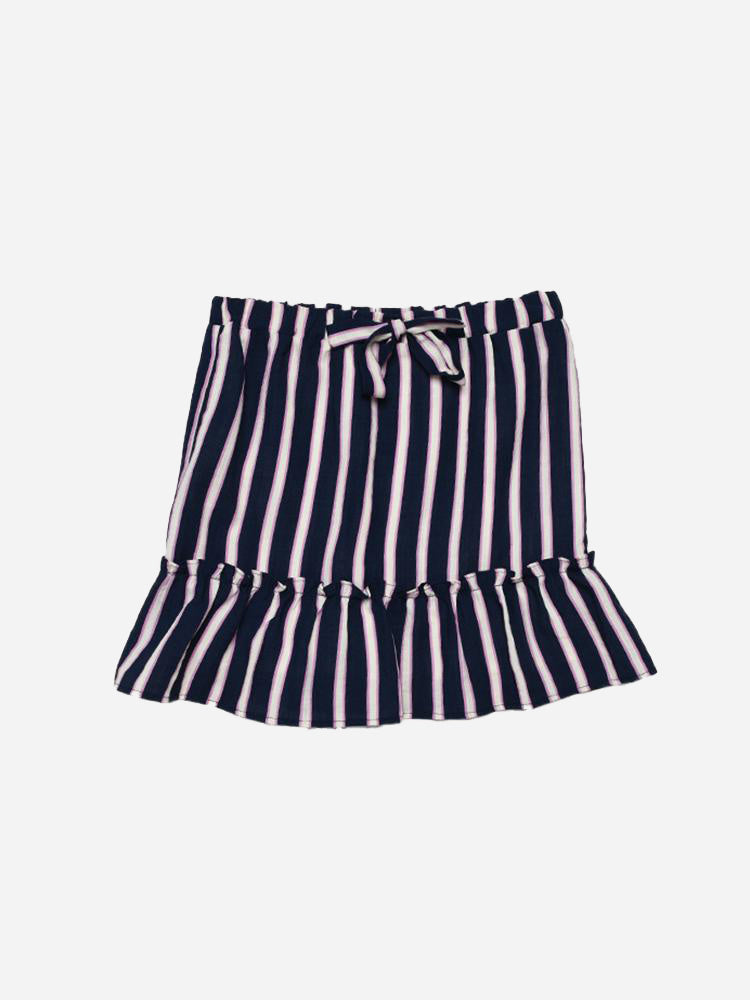 For All Seasons Girls' Stripe Tie Skirt