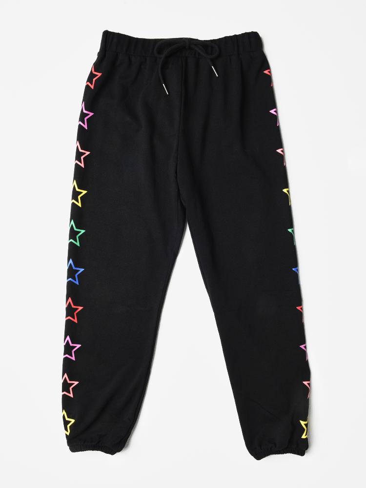 For All Seasons Girls’ Sweatpants With Multi Color Stars