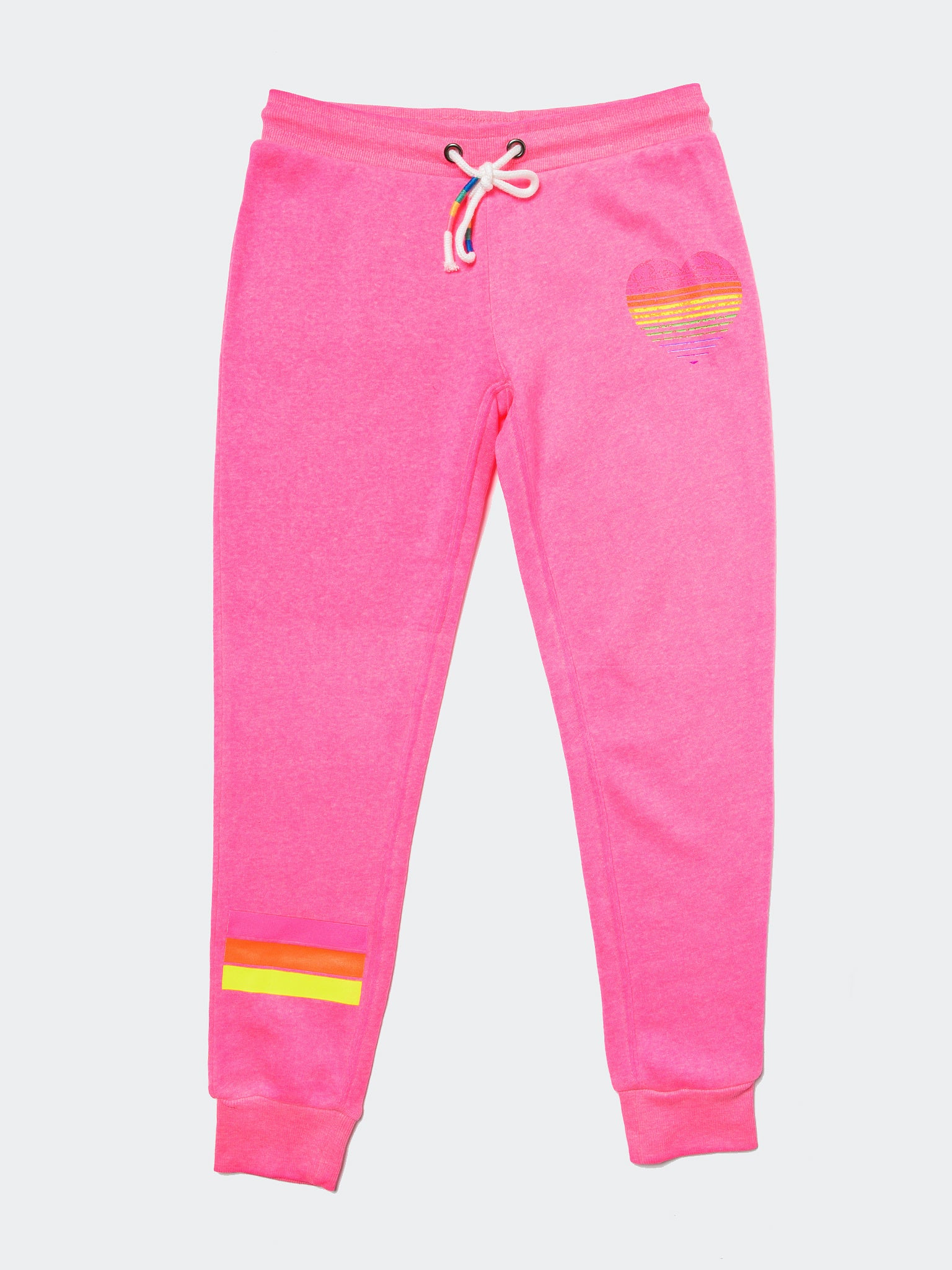 Vintage Havana Girls' Neon Pink Burnout Fleece Jogger - Saint Bernard