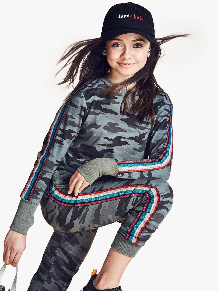 Me.N.U Camo Sweatshirt With Rainbow Trim - Saint Bernard