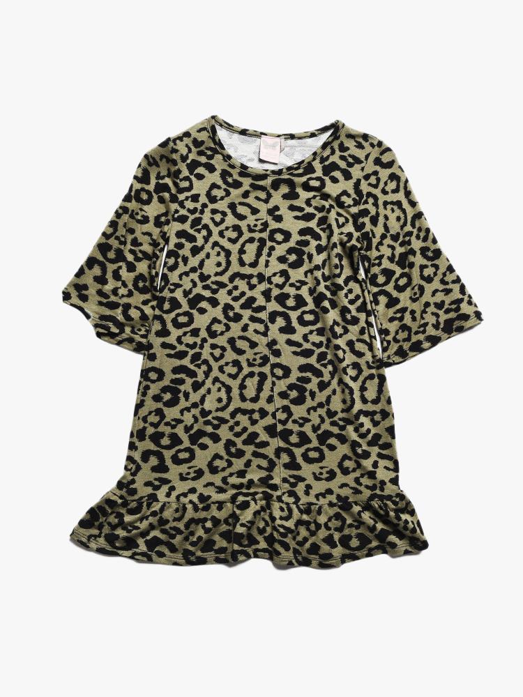 For All Seasons Leopard 3/4 Dress - Saint Bernard