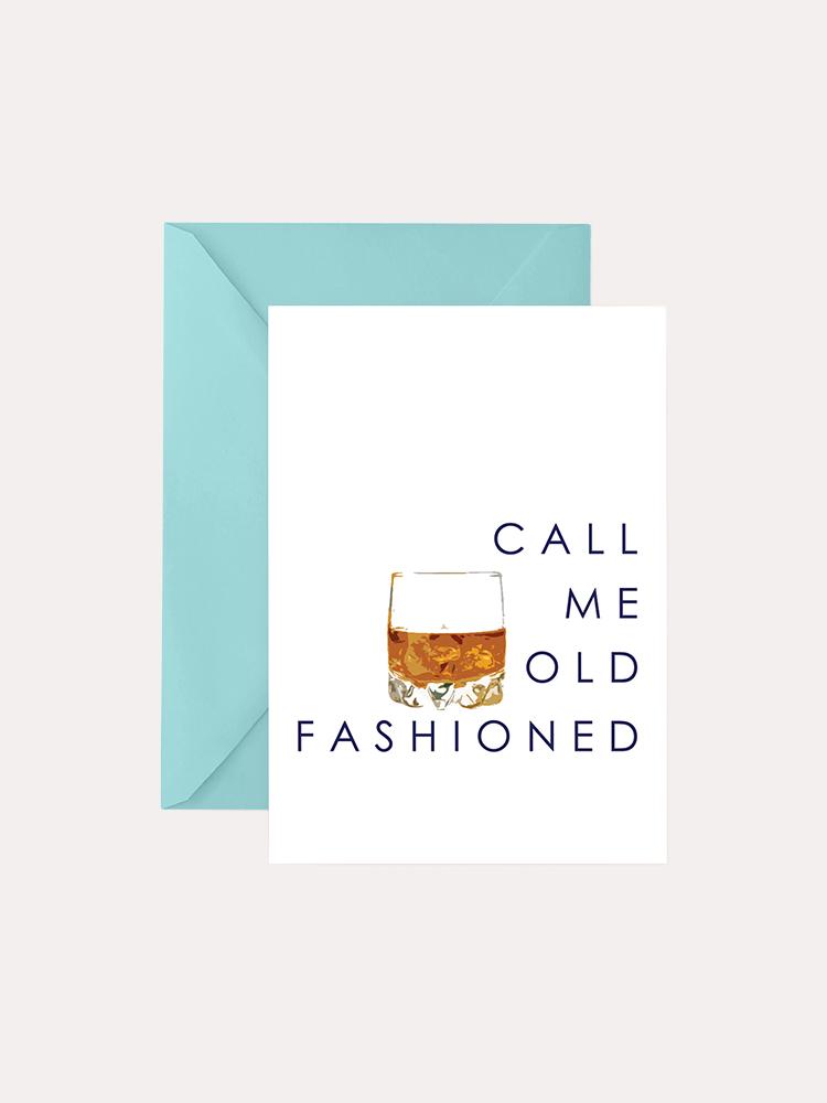 Katie Kime Call Me Old Fashioned Greeting Card - Saint Bernard