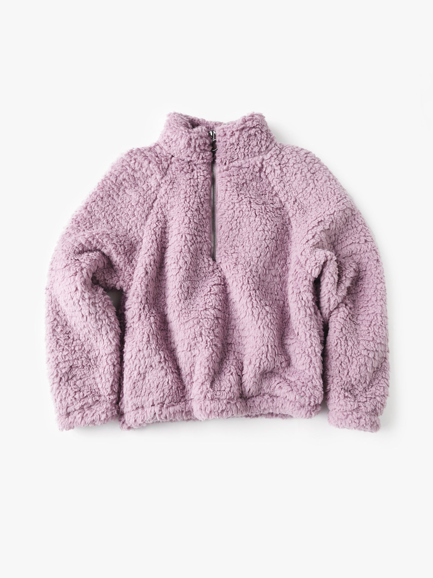 Vintage Havana Girls' Lilac Fuzzy Half-Zip Sweatshirt