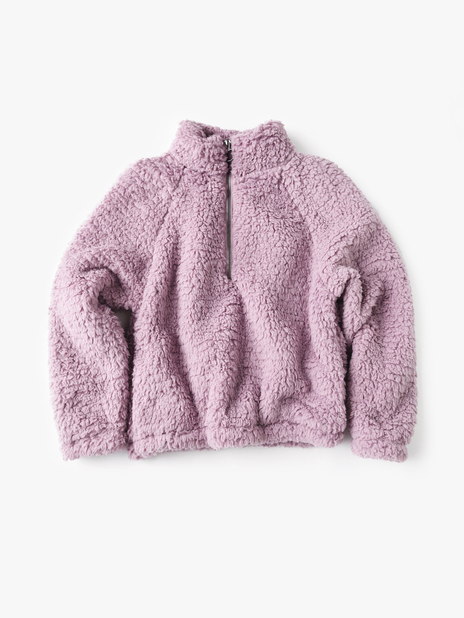 Vintage Havana Girls' Lilac Fuzzy Half-Zip Sweatshirt - Saint Bernard