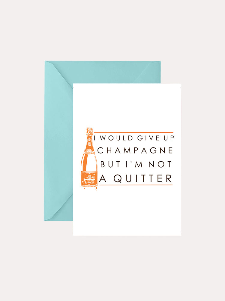 Katie Kime Never Quit Champagne Greeting Card - Saint Bernard