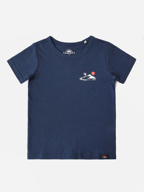 Faherty Brand Boys' Graphic Sun and Sea Tee