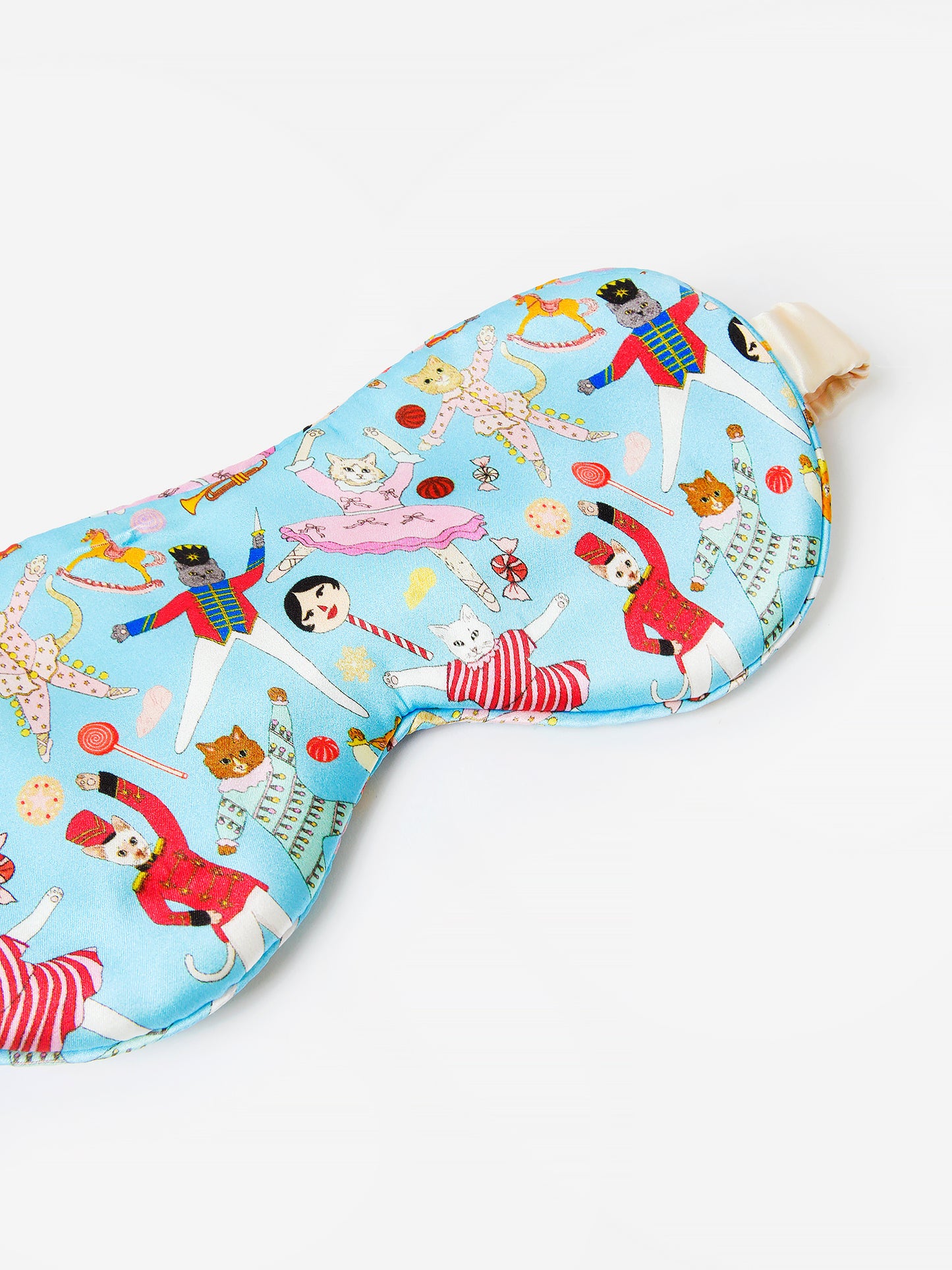 Karen Mabon Nutcracker Cats Silk Sleep Mask - Saint Bernard