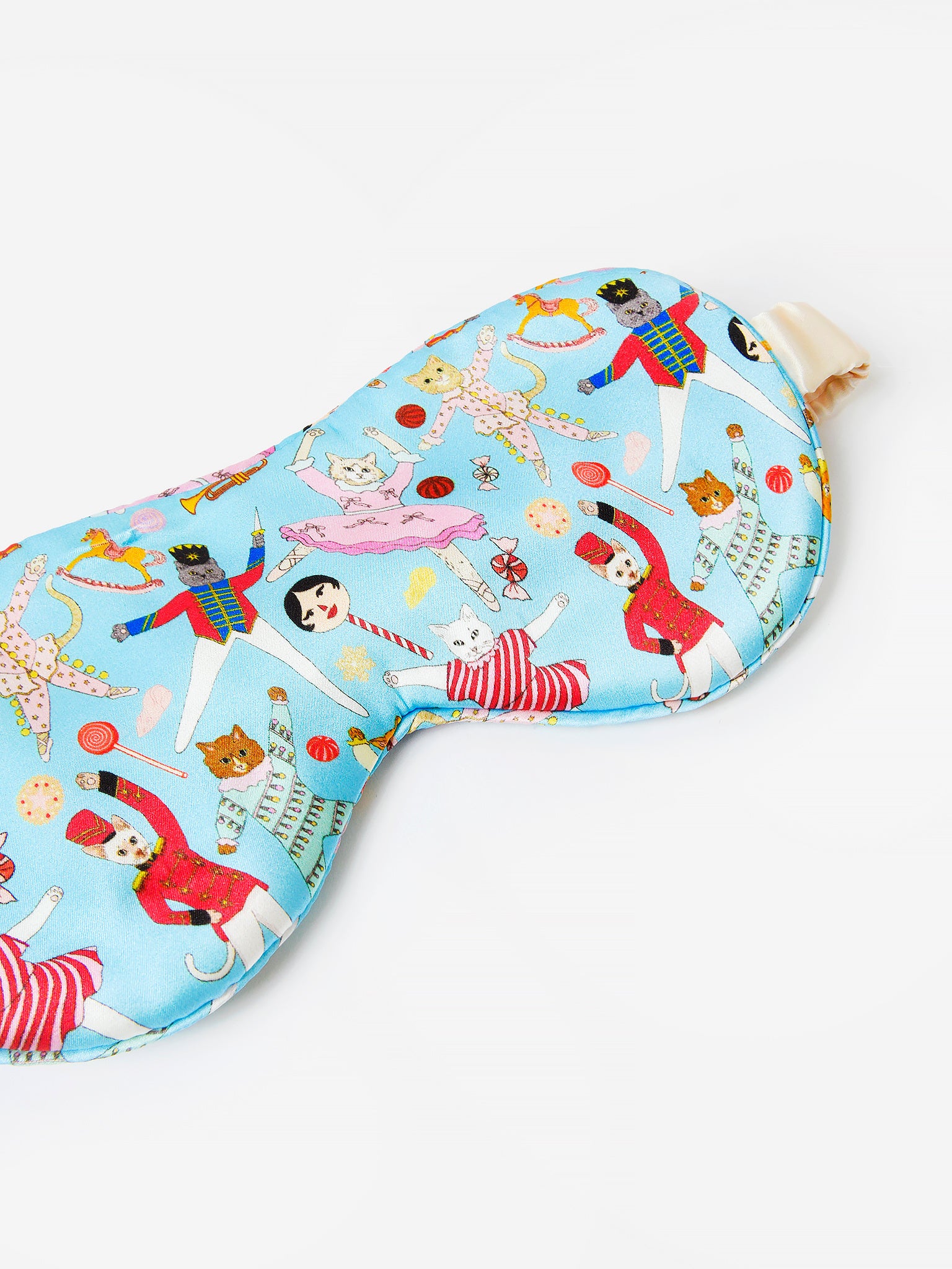 Karen Mabon Nutcracker Cats Silk Sleep Mask - Saint Bernard