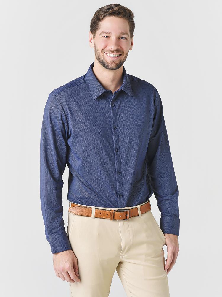 Mizzen+Main Men's Woolworth Button Down Performance Shirt - Saint Bernard
