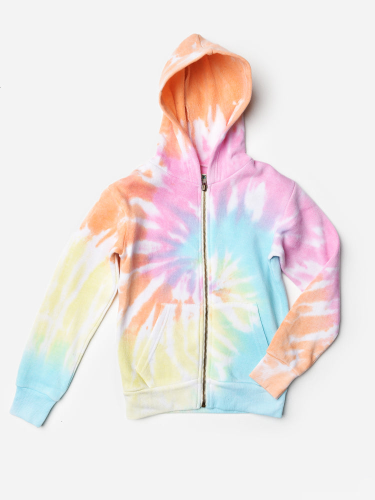 Vintage Havana Girls’ Sorbet Swirl Burnout Full Zip Hoody - Saint Bernard