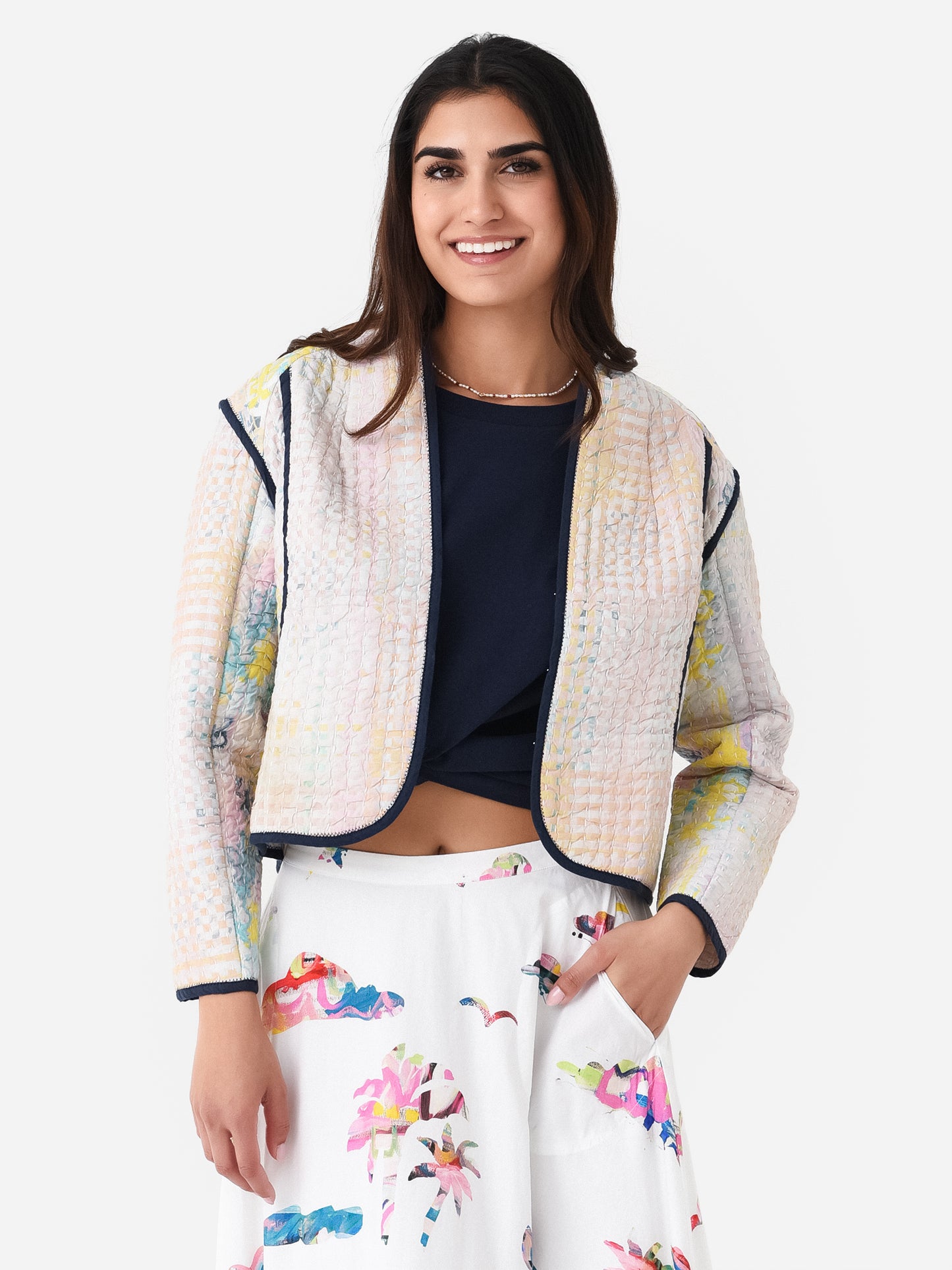 Kerri Rosenthal Women's Brittany Beaulero Quilted Jacket - Saint Bernard