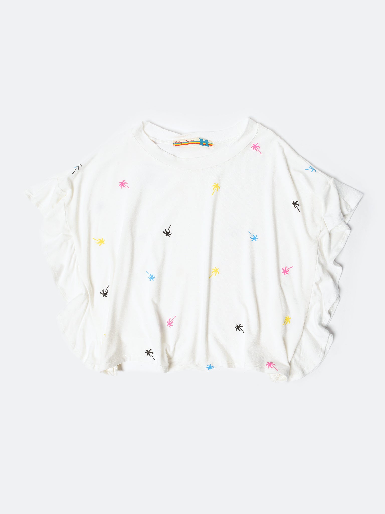 Vintage Havana Girls' Palm Trees White T-Shirt - Saint Bernard