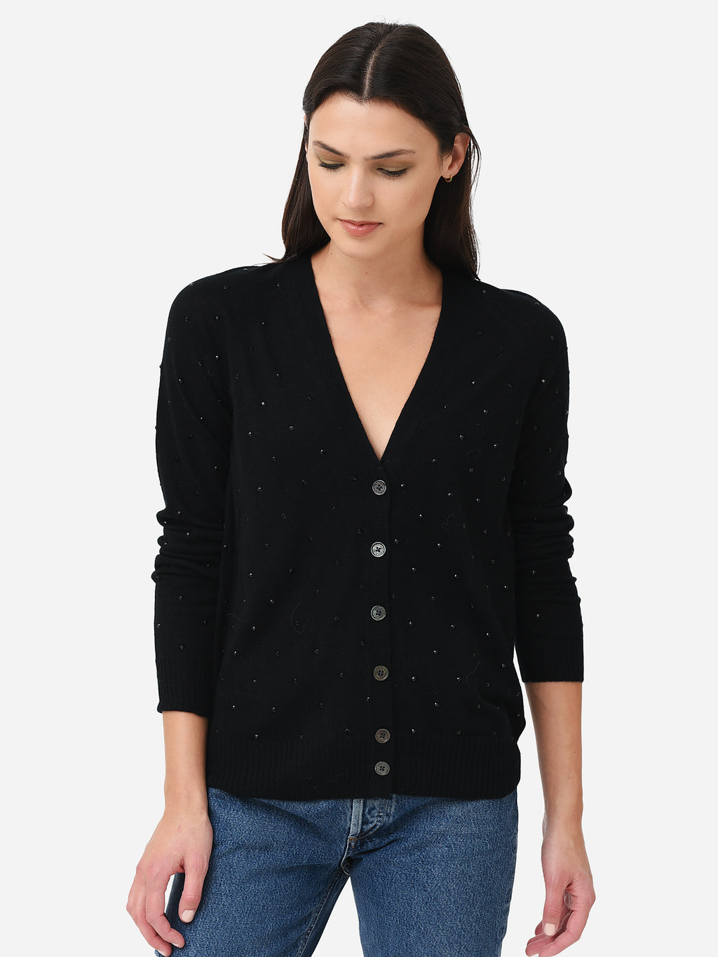 Zadig + Voltaire Women's Jim Embellished Cashmere Cardigan - Saint Bernard