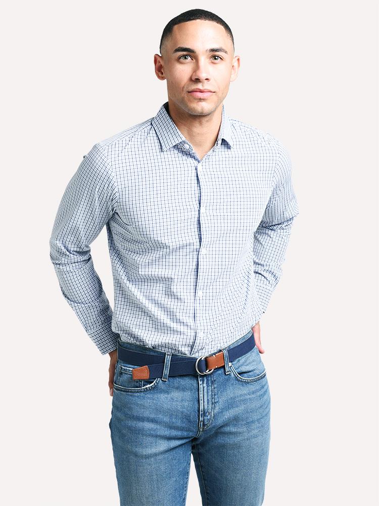 Mizzen+Main Estes Multi-Check Button Down Shirt - Saint Bernard